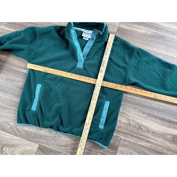 Champion Women's Explorer Fleece Snap Front Pullover Sweatshirt Size M Green - Picture 6 of 8